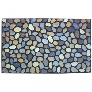 J & M Home Fashions Flocked Pebbles Doormat 18x30   554831253